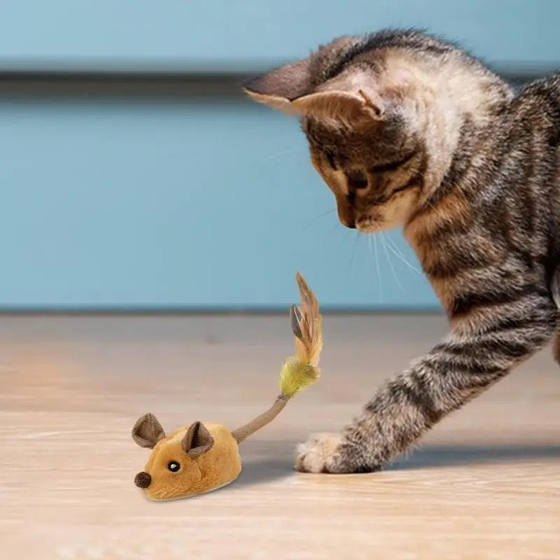 Turbo Muis met Licht & Geluid - intelligent Zelfspelend kattenspeeltje