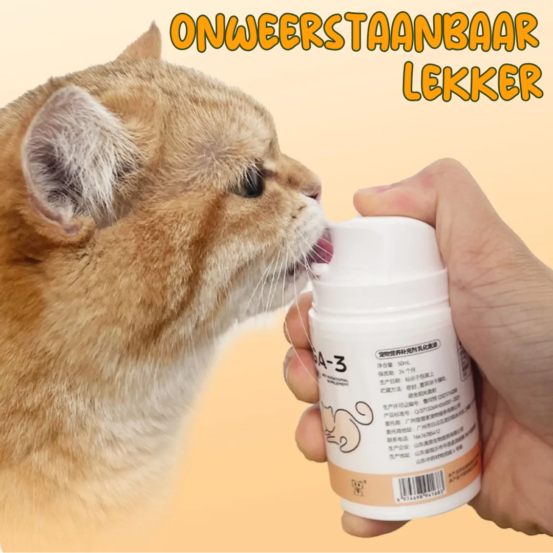 Visolie cream pomp Omega 3 Gezonde Kat met Stralende Vacht