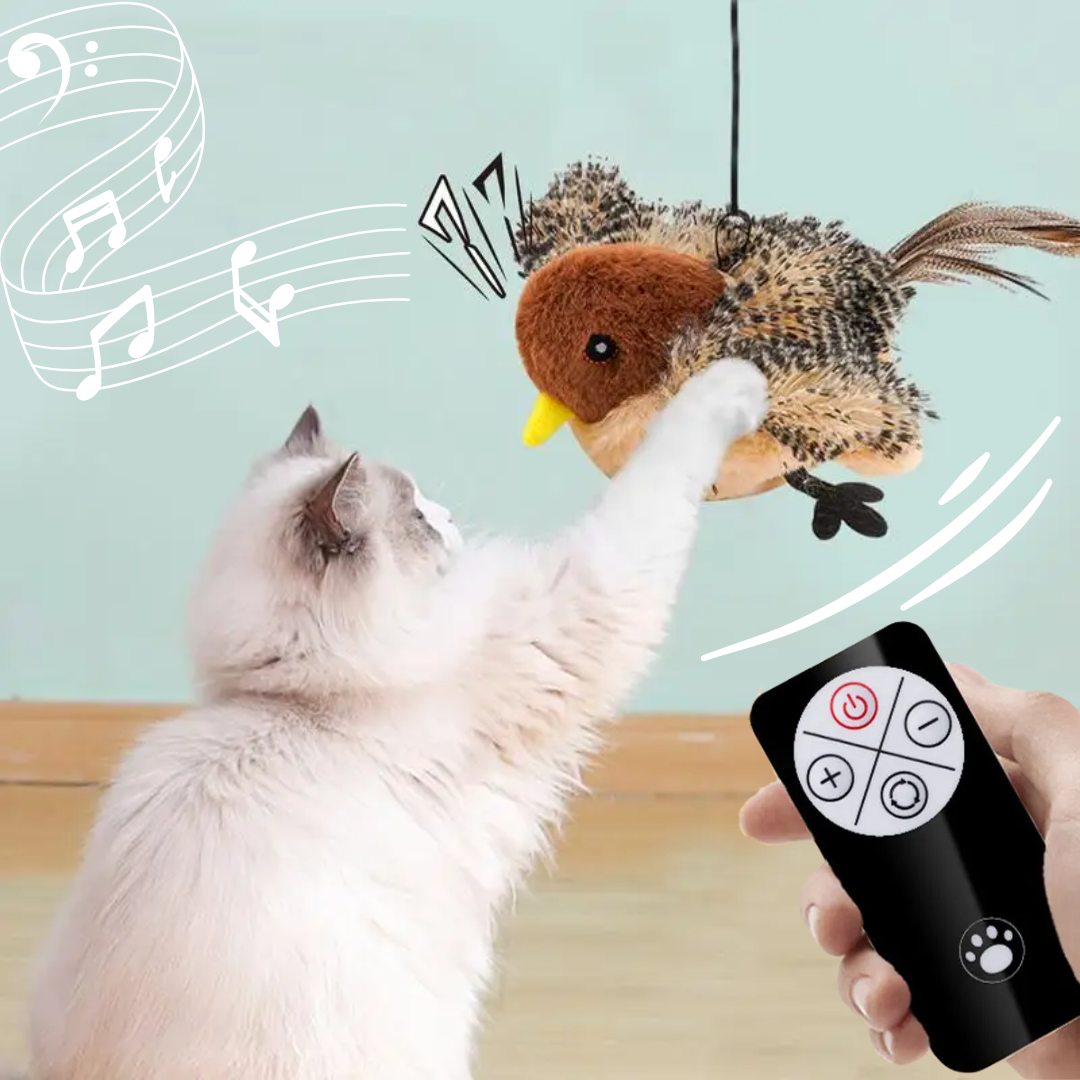 ChirpMate interactief kattenspeeltje - Zingt & Fladdert voor uren plezier